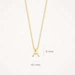 Blush Колие 14k, Буква A