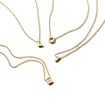 Blush Колие 14k, Буква F