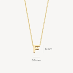 Blush Колие 14k, Буква F