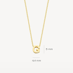 Blush Колие 14k, Буква G