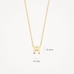 Blush Колие 14k, Буква H