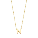 Blush Колие 14k, Буква N