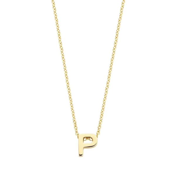 Blush Колие 14k, Буква P