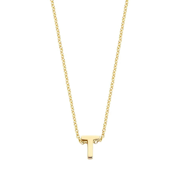 Blush Колие 14k, Буква T