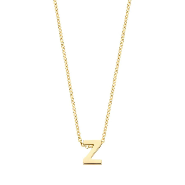 Blush Колие 14k, Буква Z